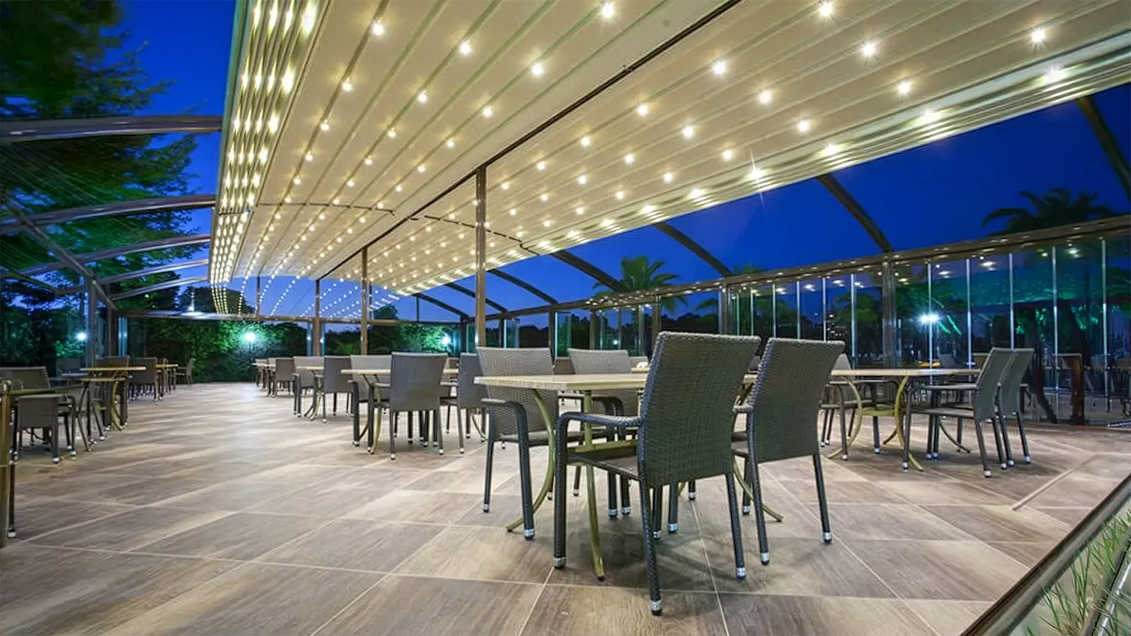 AeroPavilion integrated LED strip lighting