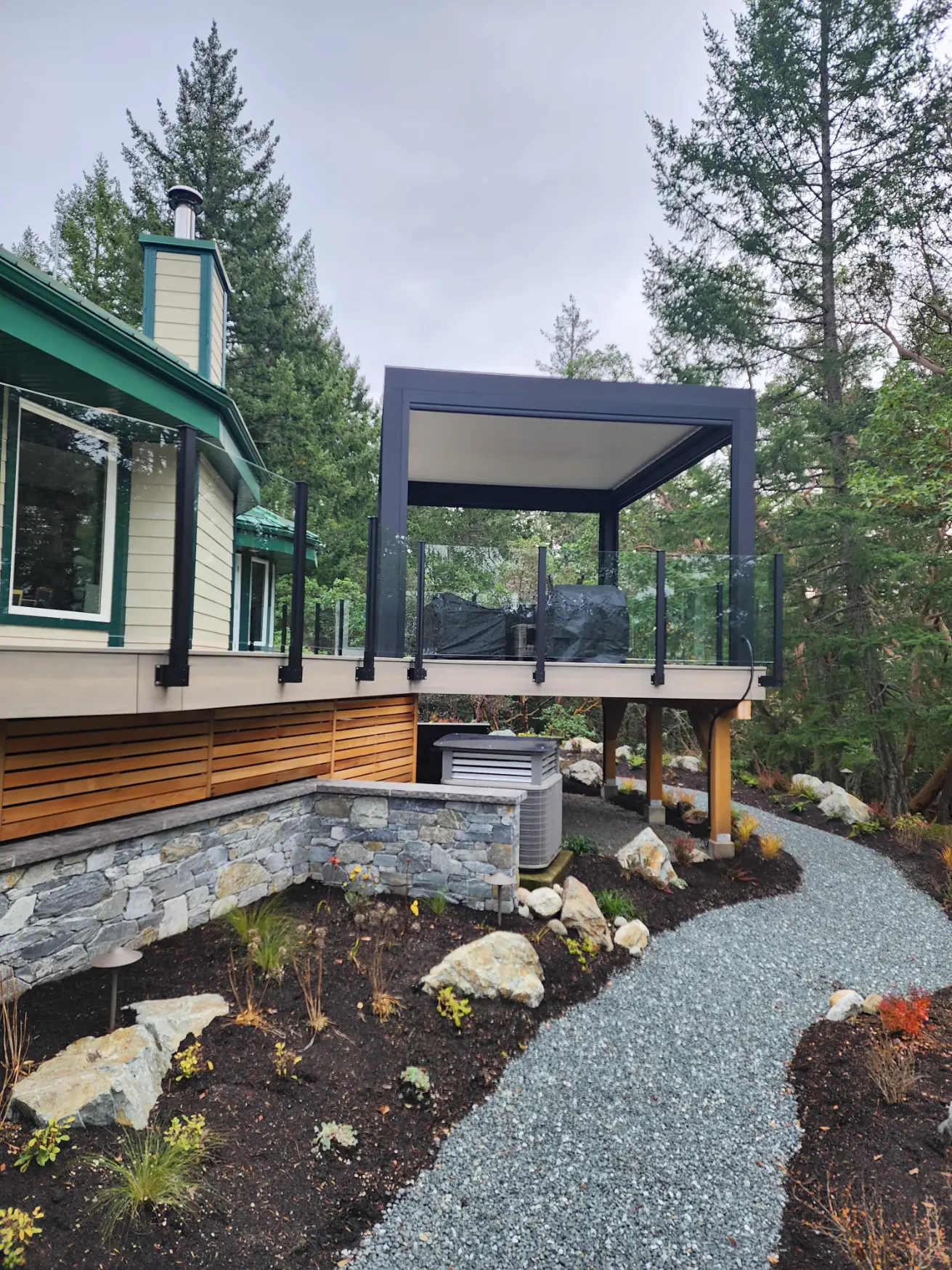Residential louvered pergola demonstration by Aspire Pergolas